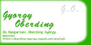 gyorgy oberding business card